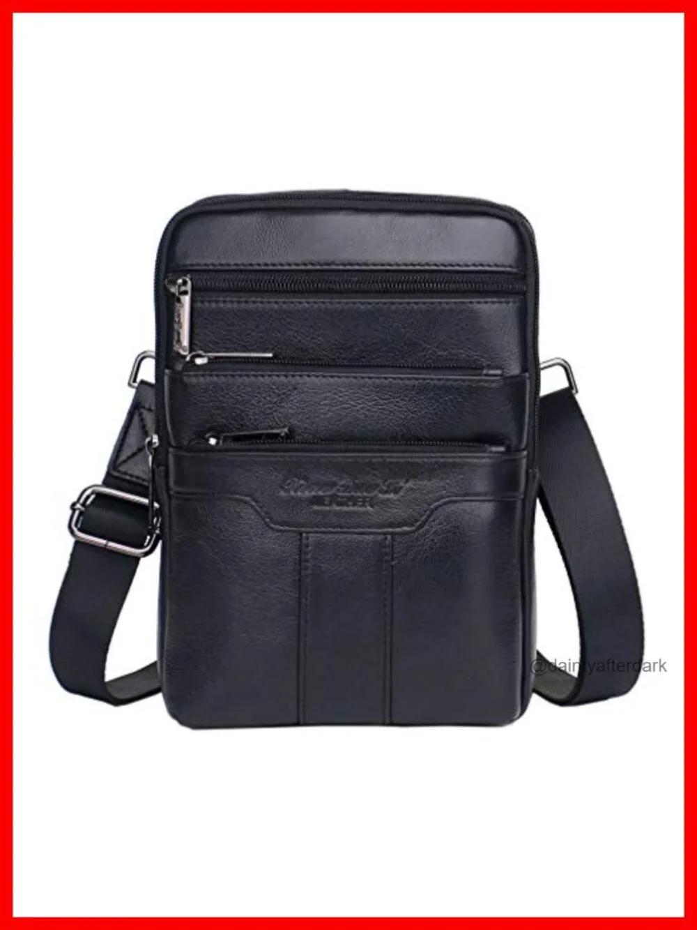 Genuine Leather Small Sling Crossbody Messenger Bag for Men Women Travel